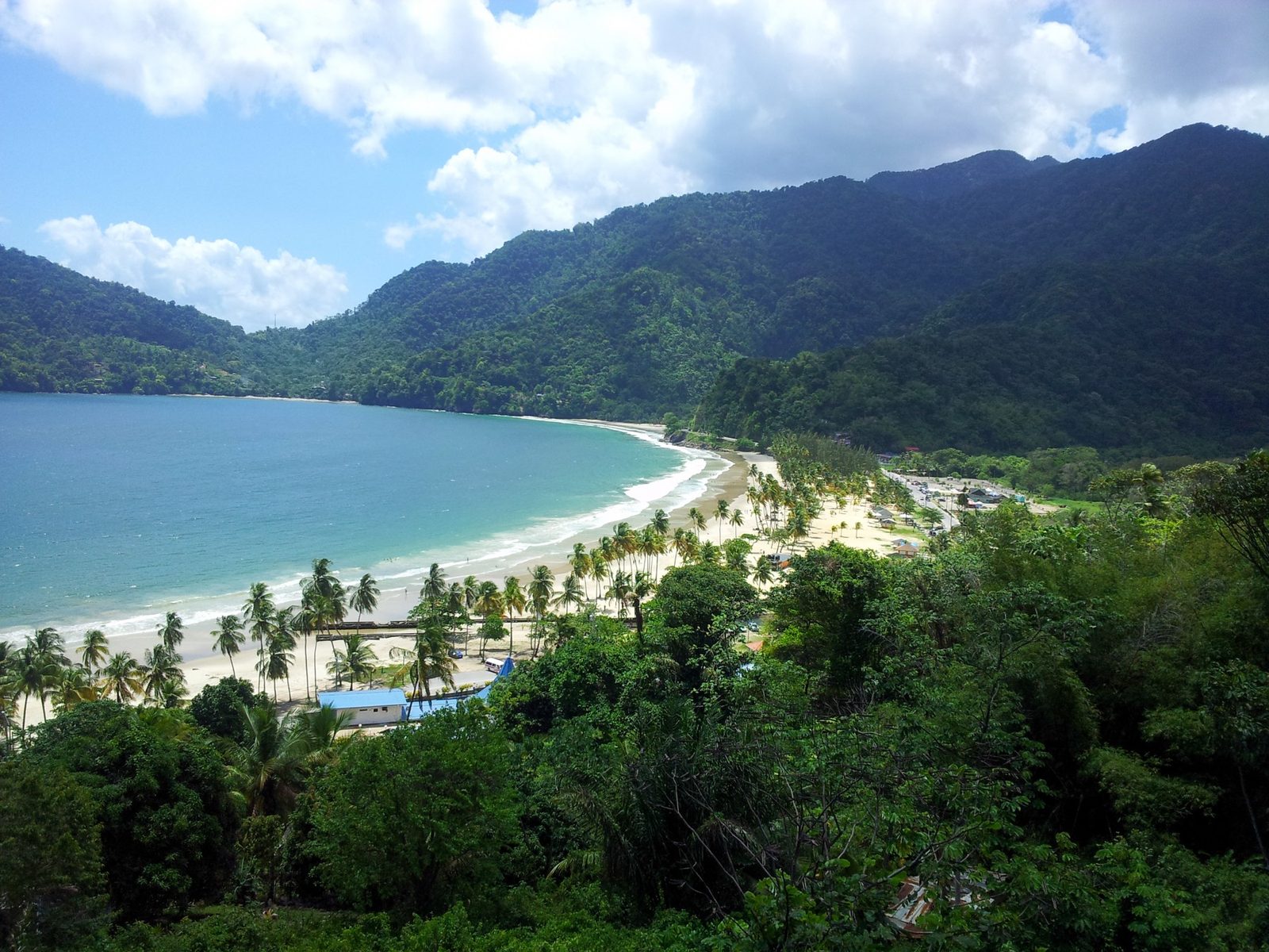 Maracas Bay from the north-coast lookout, Trinidad